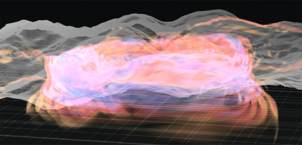 ENERXICO works to optimise numerical simulation codes used in the energy industry for the exascale, such as the Barcelona Subsurface Imaging Tools (BSIT), which simulates seismic wave-fields in a complex topography region. 